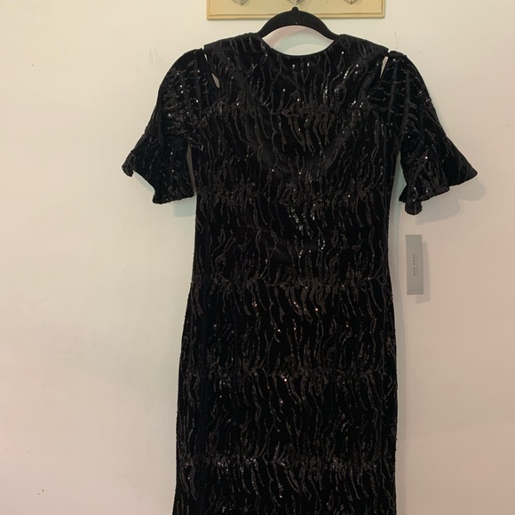 Teri Jon by Rickie Freeman Sequin Evening Gown Cocktail Glam New Years 6 Black - Picture 15 of 16